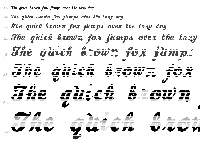 Beware The Neighboors Shadow font waterfall